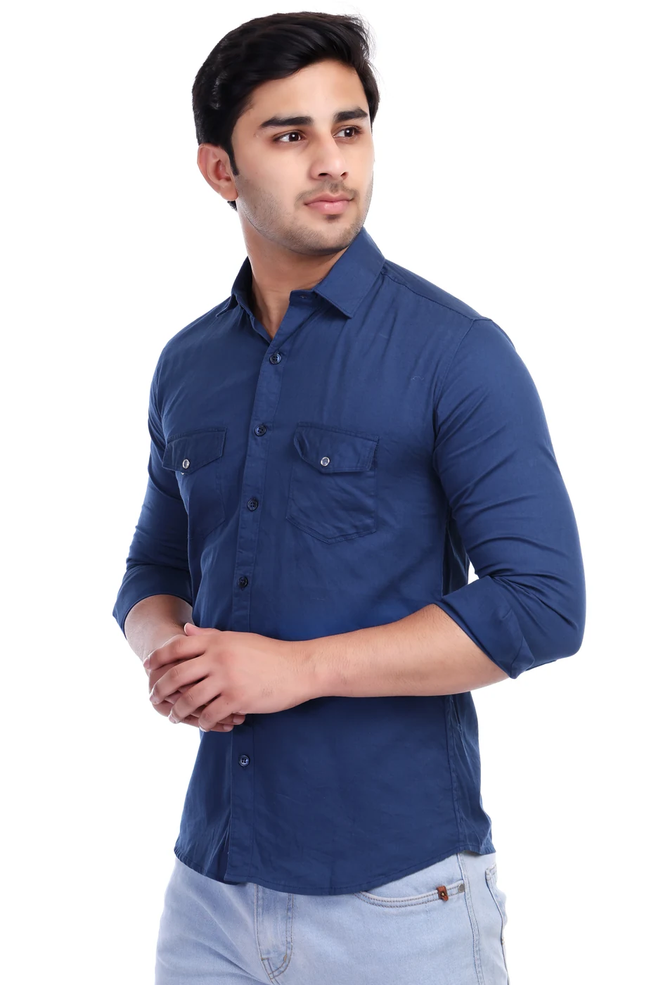 Indigo Chambray Shirt view 2
