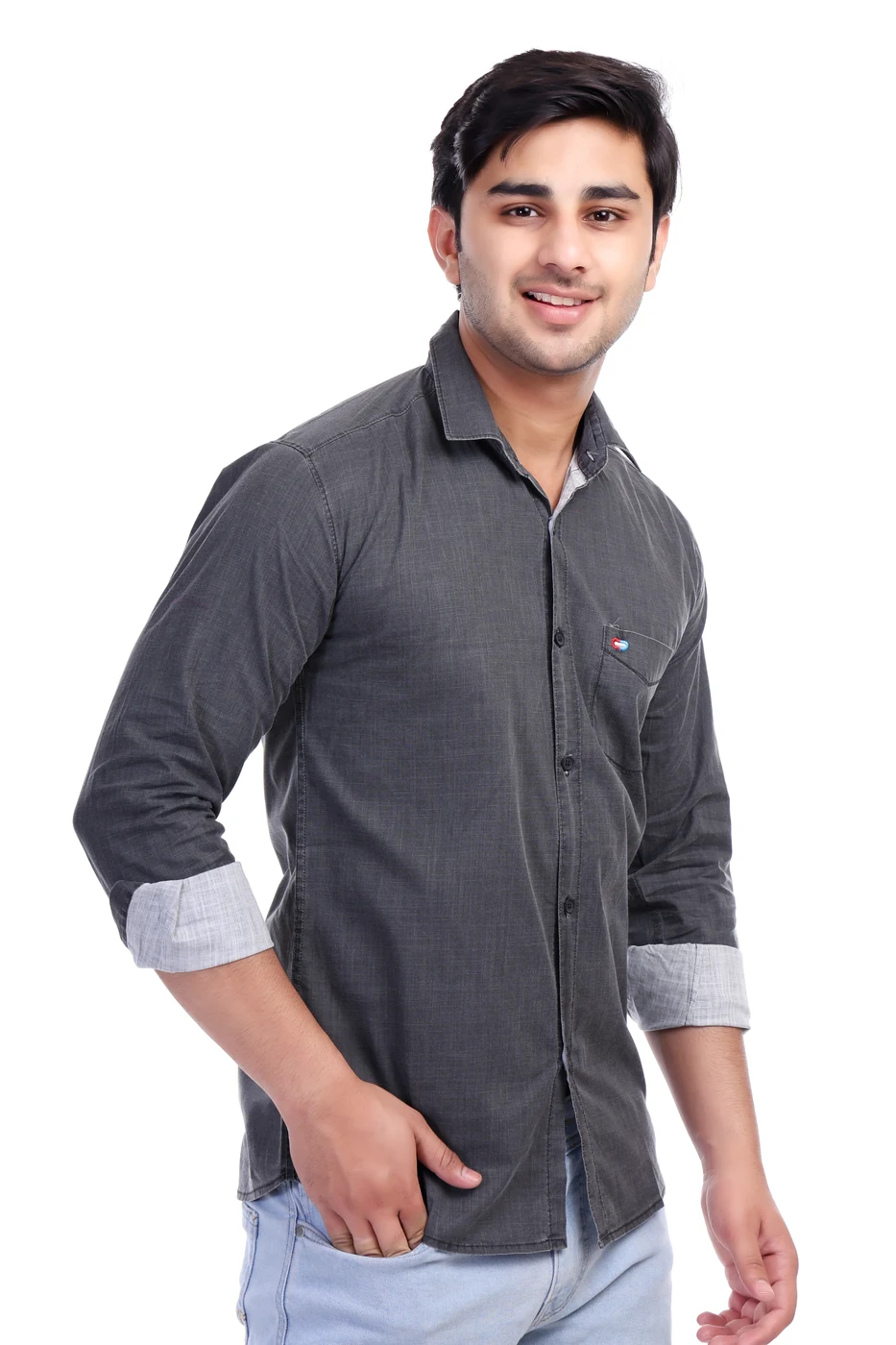 Charcoal Weave Shirt view 3