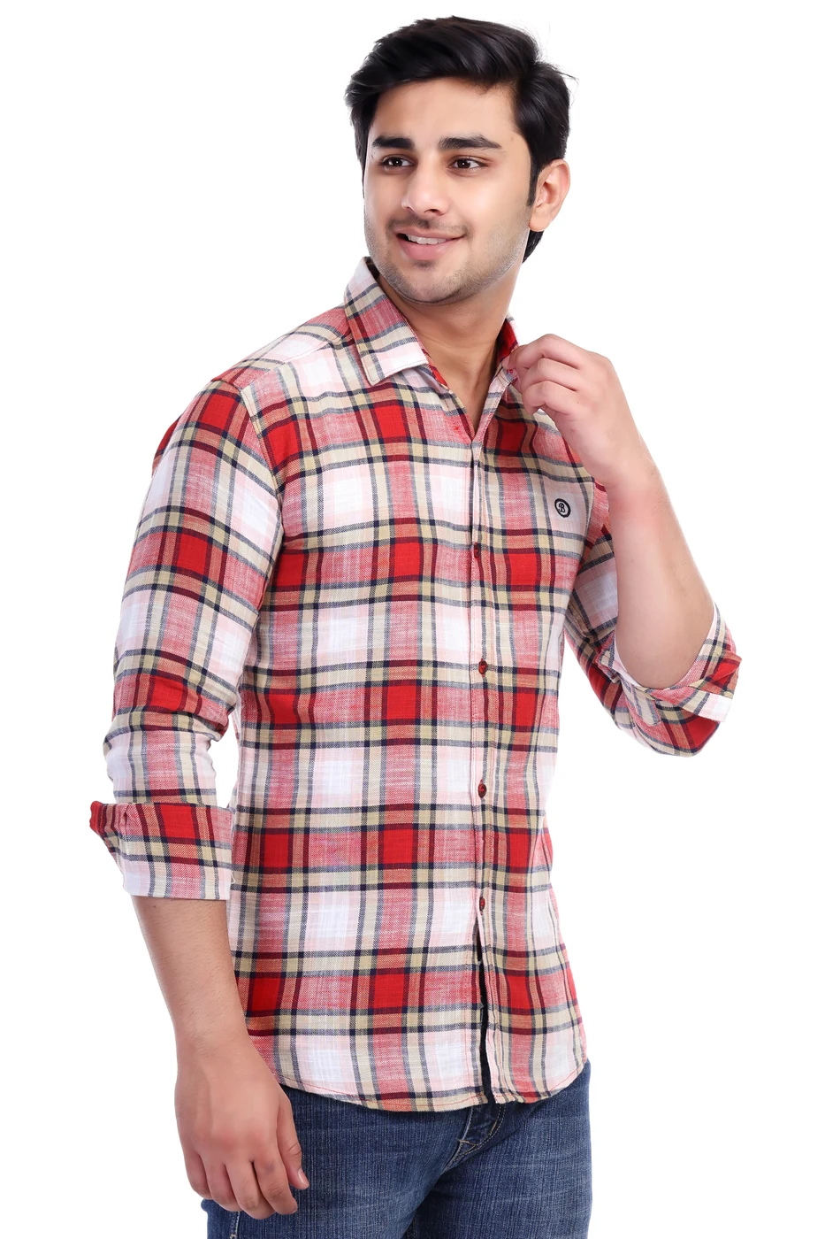 Crimson Check Shirt view 3