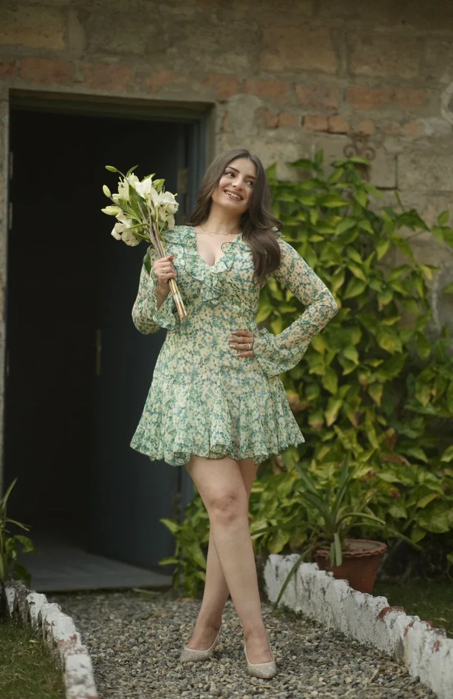 Meadow Floral Ruffle Dress view 2