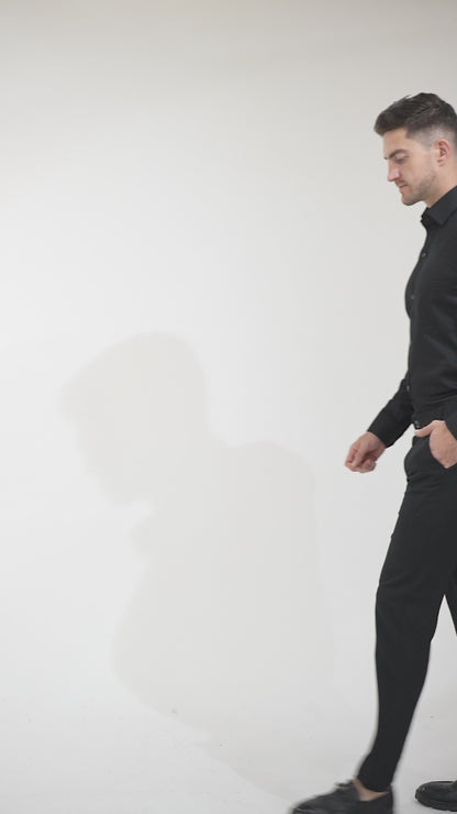 Al Bahar Men's Black Formal Shirt | Bold, Stylish & Comfortable